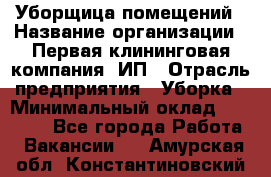 Уборщица помещений › Название организации ­ Первая клининговая компания, ИП › Отрасль предприятия ­ Уборка › Минимальный оклад ­ 15 000 - Все города Работа » Вакансии   . Амурская обл.,Константиновский р-н